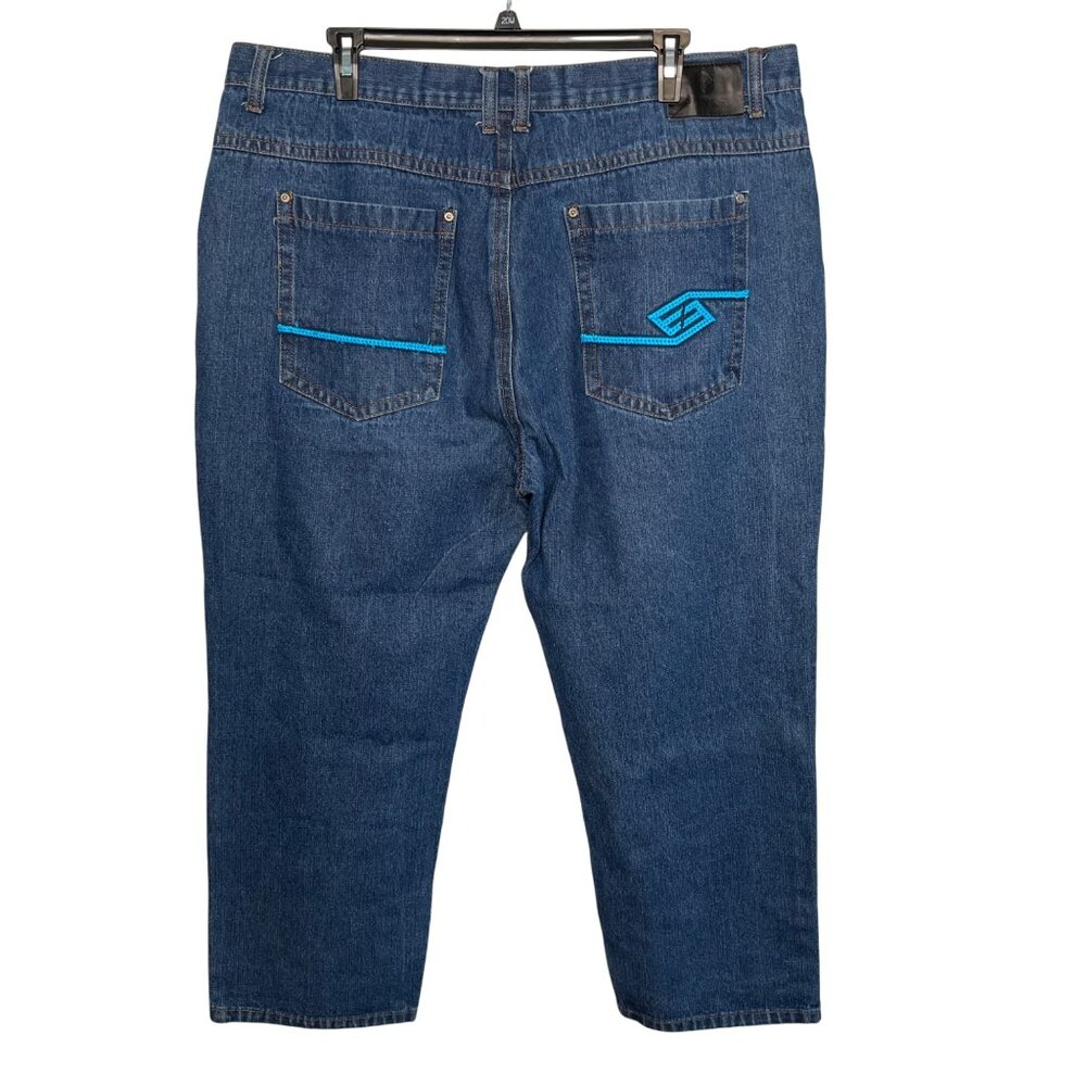 Enyce Jeans Mens 46/32 Baggy Y2K Hip Hop Loose Skater Embroidered Inseam 29”